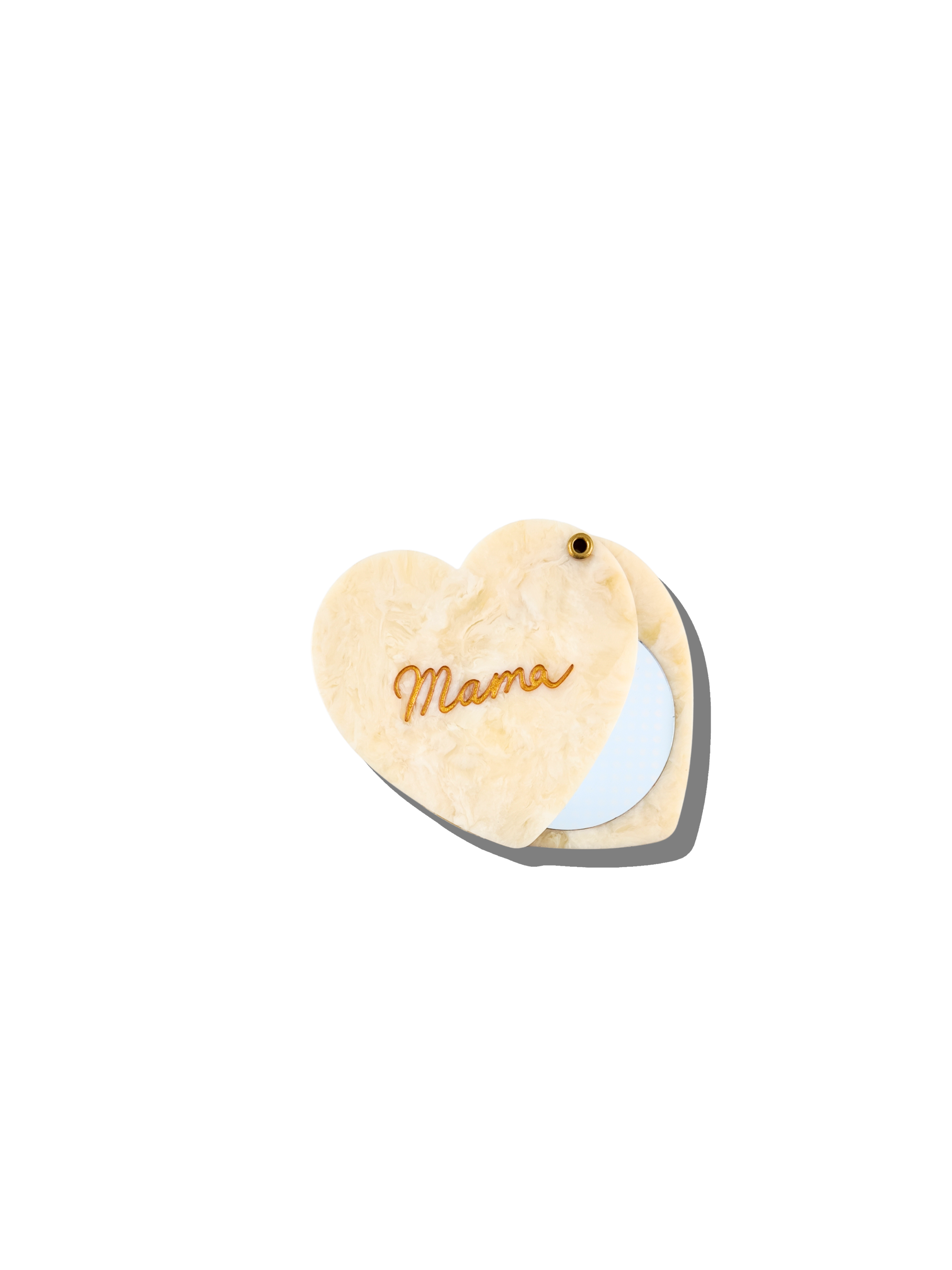 Hand-painted Mama Heart Compact Mirror