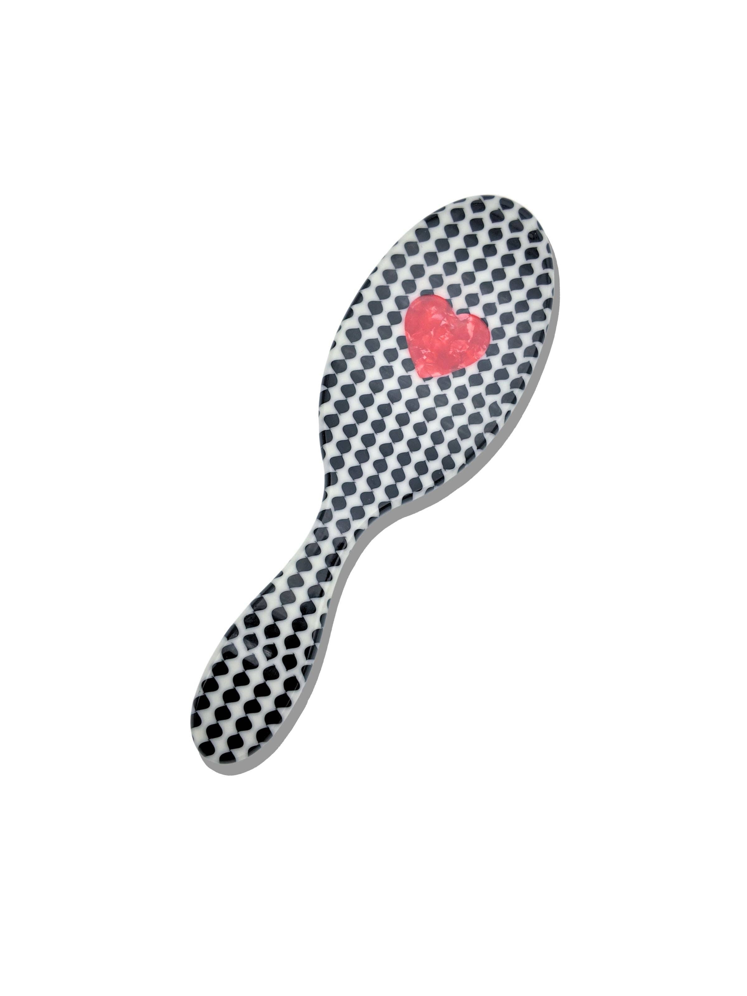 Hand-painted Polka Dot Heart Amazing Hair Day Brush | Eco-Friendly