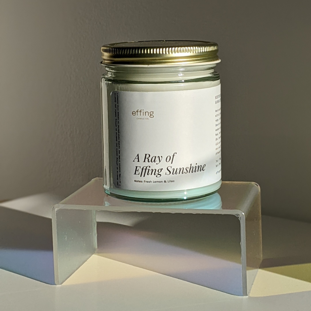 Fresh Lemon & Lilac Wooden Wick Candle | Non-Toxic