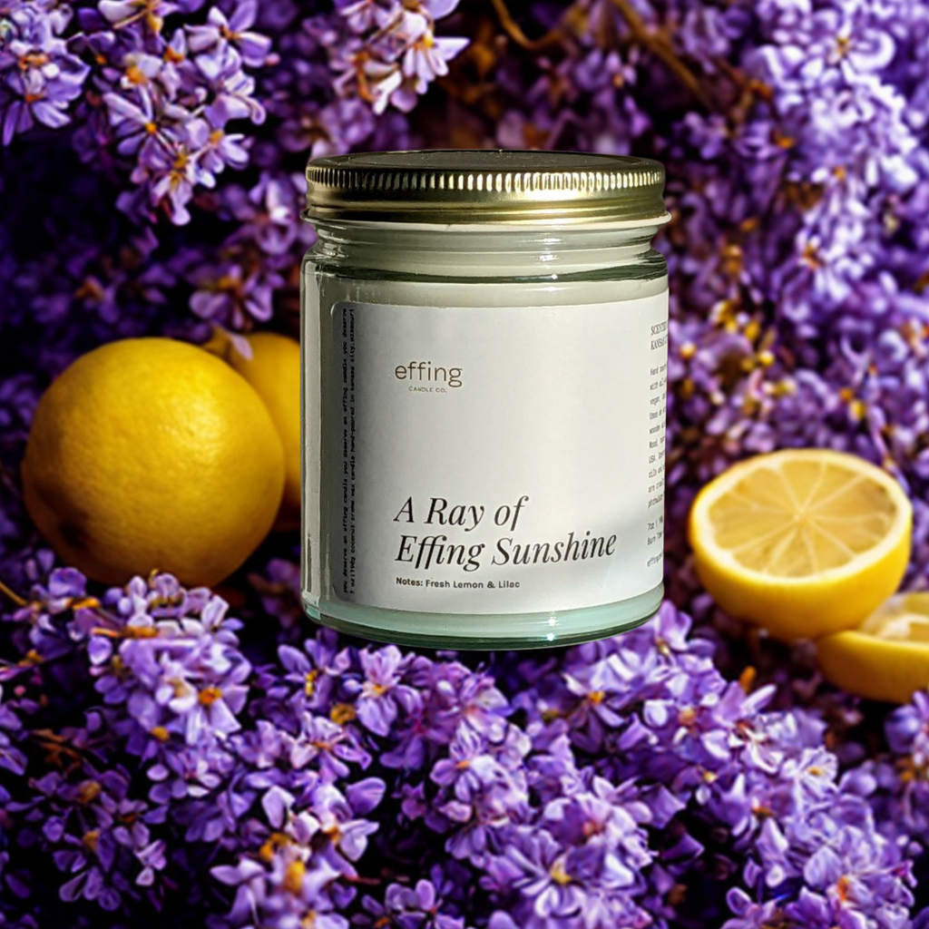 Fresh Lemon & Lilac Wooden Wick Candle | Non-Toxic