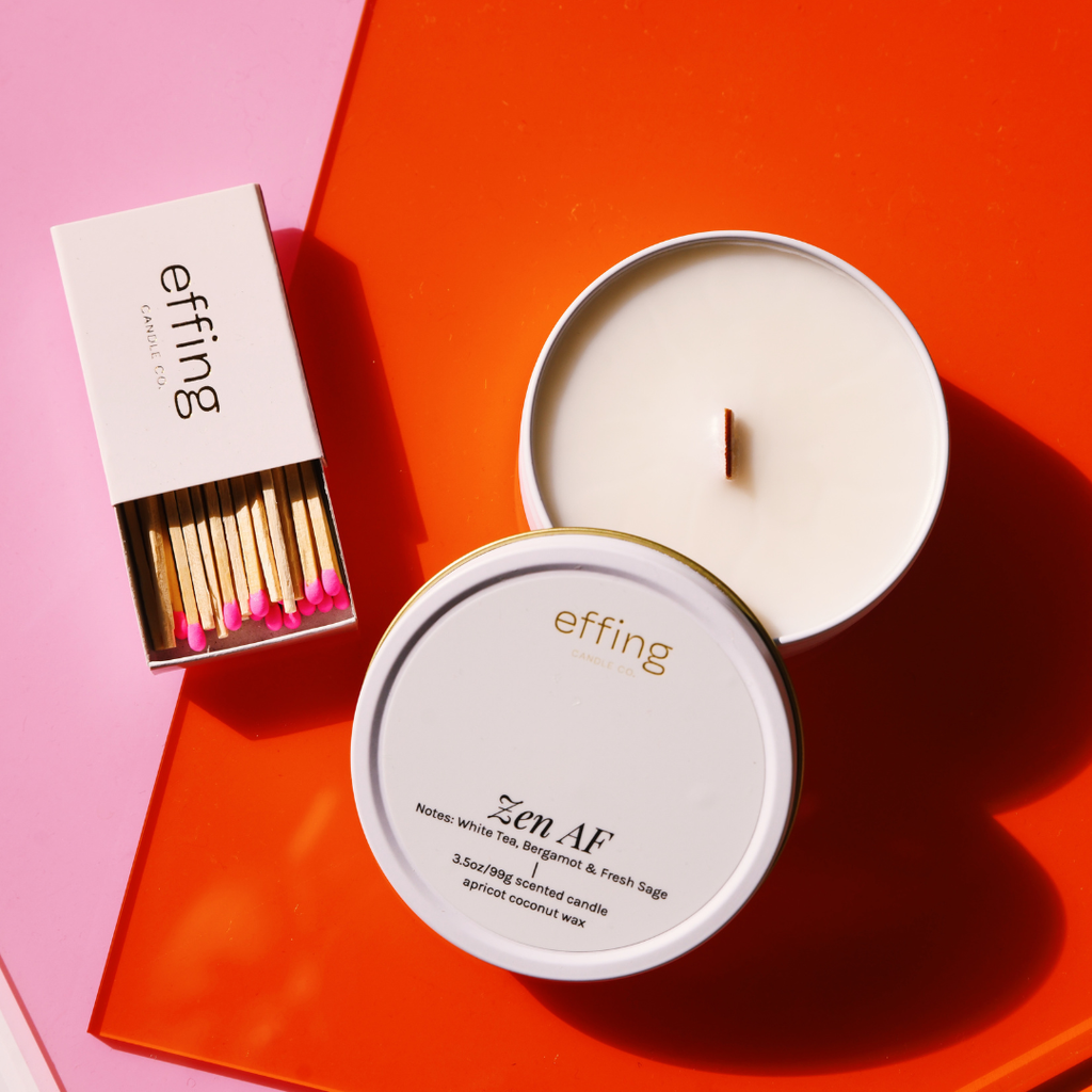 White Tea, Bergamot & Fresh Sage Spa Scent Zen Travel Candle