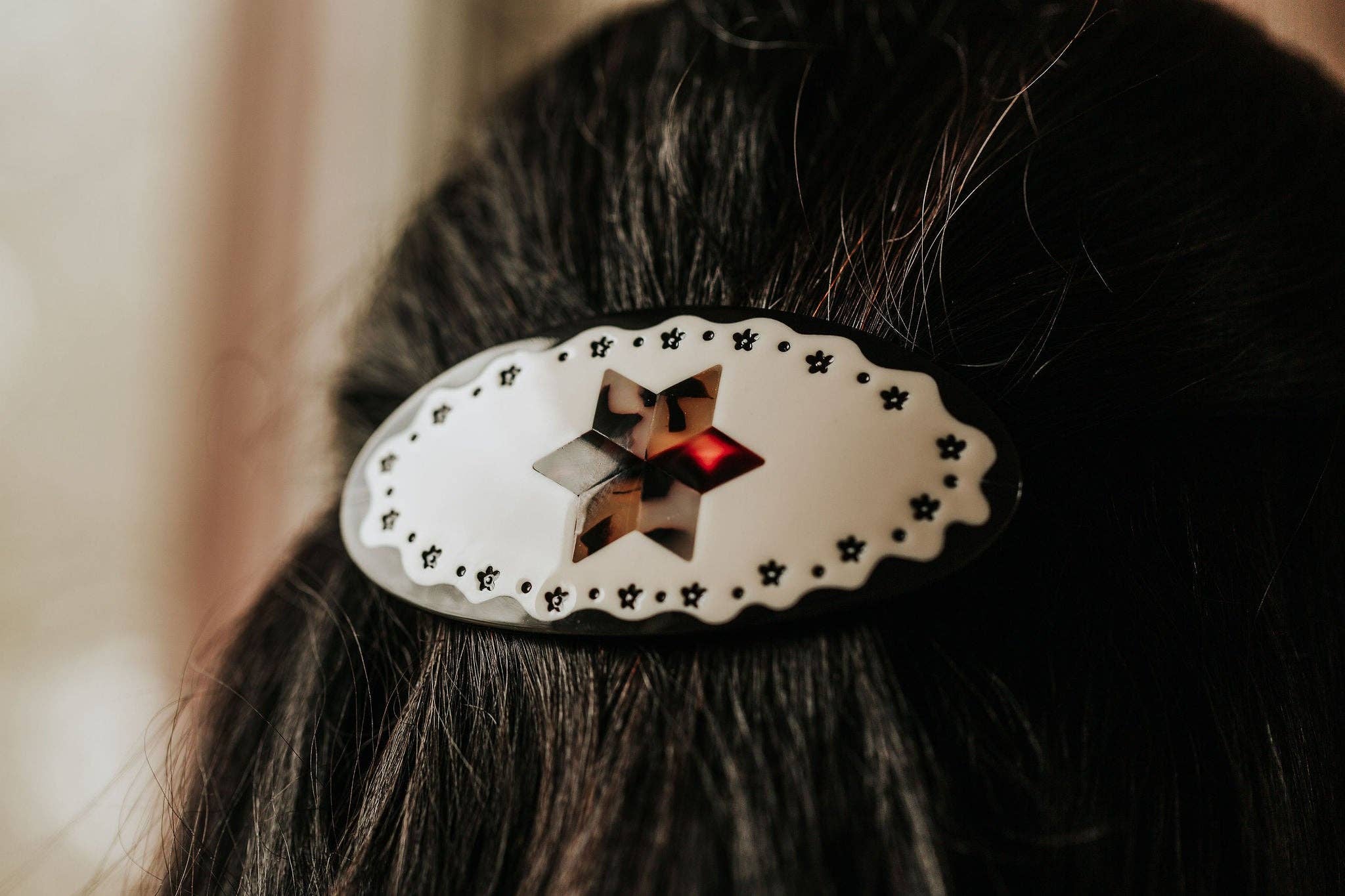 Tortoise Star Ponytail Barrette