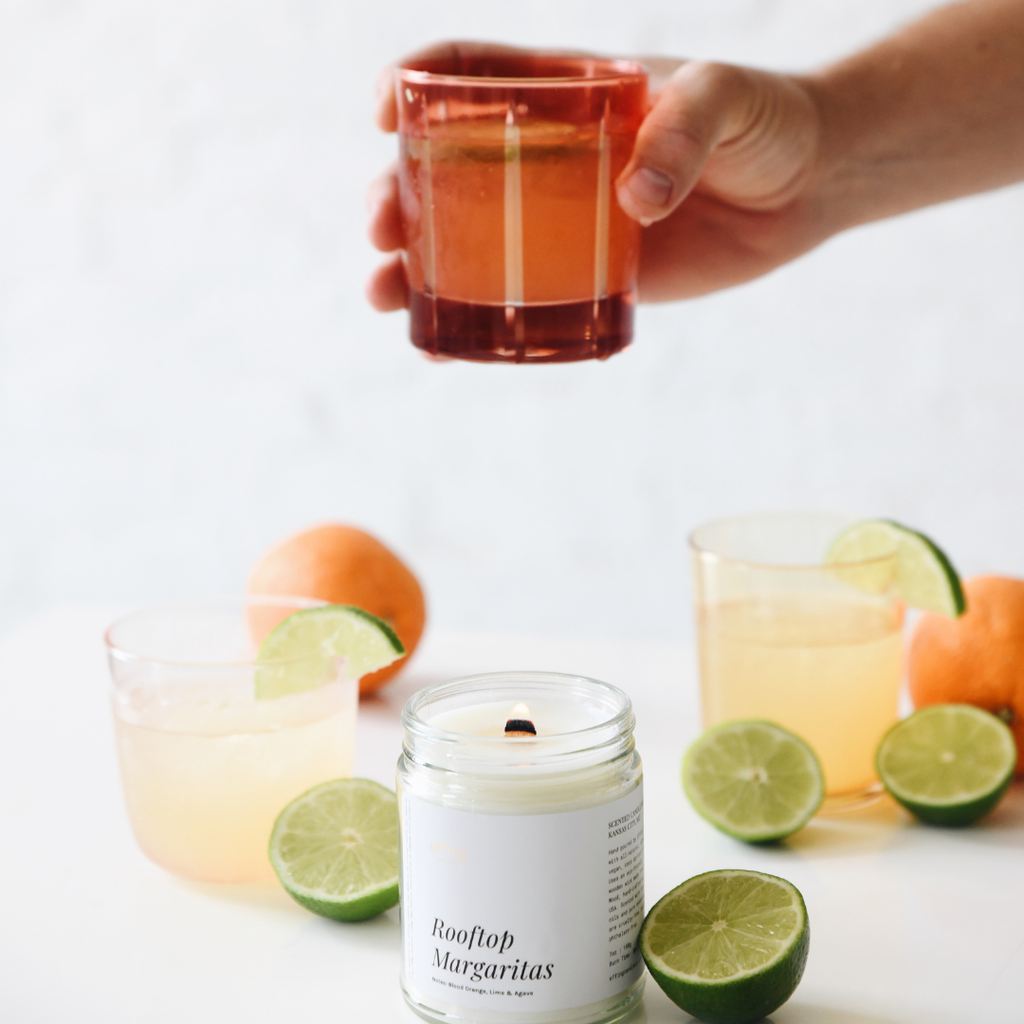 Blood Orange, Lime & Agave Wooden Wick Spring Candle